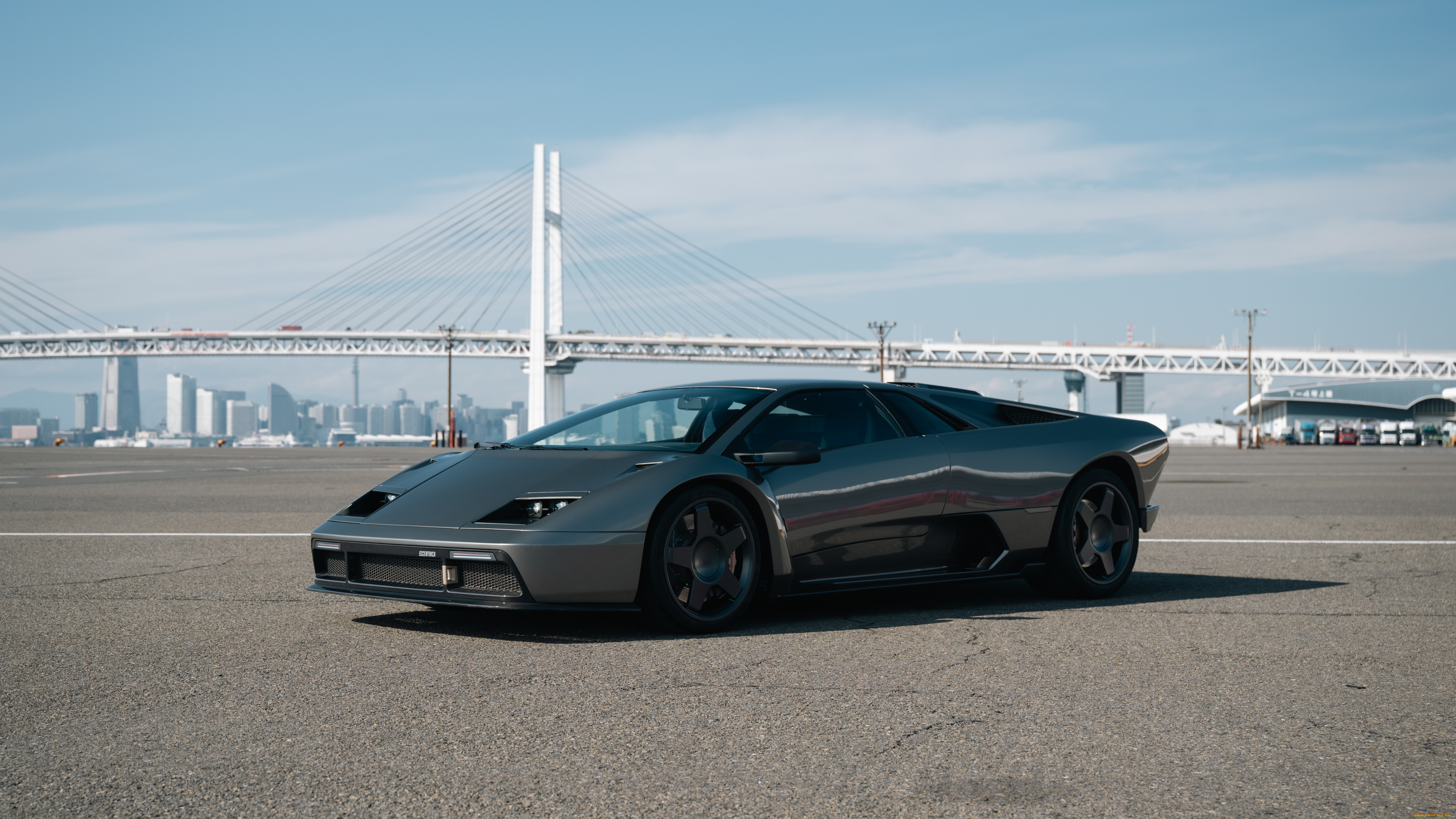 , , lamborghini, bridge, grey, diablo, 2023, eccentrica, restomod